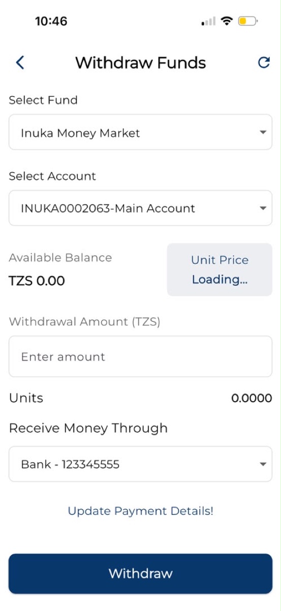 Inuka Fund App screenshot 2